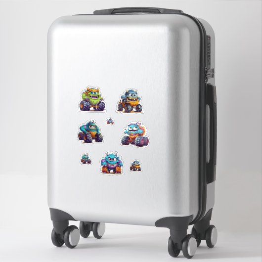 Vibrant Monster Truck Stickers (Sur valise)