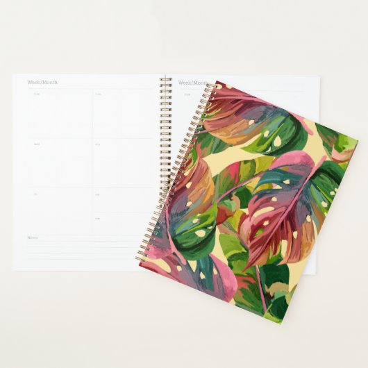 Vibrant Monstera Leaf Journal – Bold Tropical  (Devant avec enveloppe)
