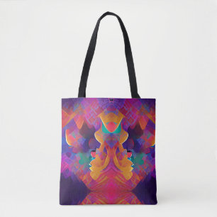 Vibrant multicolor mooie paarse gele fuchsie draagtas