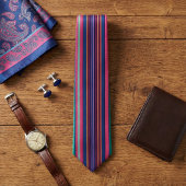 Vibrant Multicolor Striped Neck Tie Stropdas