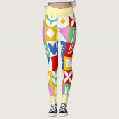 Vibrant Multicolored Geometric Design  Leggings