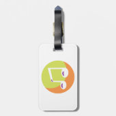 Vibrant Musical Note Double Eighth Bagagelabel (Achterkant verticaal)