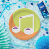 Vibrant Musical Note Double Eighth Papieren Bordje (Feest)