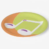 Vibrant Musical Note Double Eighth Papieren Bordje (Gekanteld)