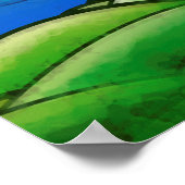 Vibrant Nature Arbre de vie Poster décoratif (Coin)