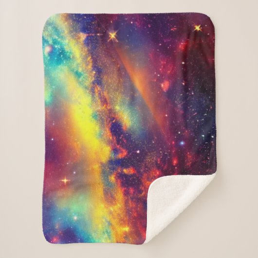 Vibrant Nebula Sherpa Blanket Sherpa Deken (Voorkant)