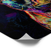 "Vibrant Neon Frenchie Pop Art Portrait" Poster (Hoek)