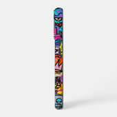 Vibrant Neon Graffiti Pattern iPhone 16 case Hoesje (Linkerkant)