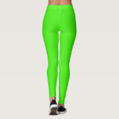 Vibrant Neon Green Custom Text Vertical  Leggings (Achterkant)