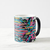 Vibrant Neon Pastel Camo Magic Color Changing Mug Magische Mok (Voorkant rechts)