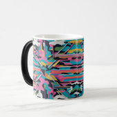 Vibrant Neon Pastel Camo Magic Color Changing Mug Magische Mok (Voorkant links)