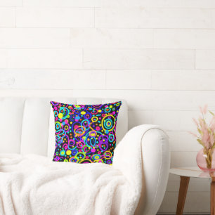 Vibrant Neon Pattern Art Design Kussen