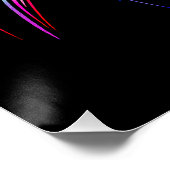 Vibrant Neon Shark Modern Digital Ocean Perfect Poster (Hoek)