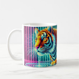 Vibrant Neon Tiger Mok: Perfect voor Bold Souls Koffiemok