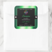 Vibrant noir brillant vert avec logo Étiquette pro (Sac)