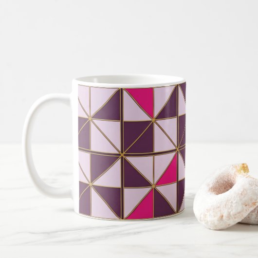 Vibrant Nubian Geometric Coffee Mug (Avec donut)