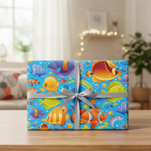 Vibrant Ocean Adventures Enveloppement Papier Set
