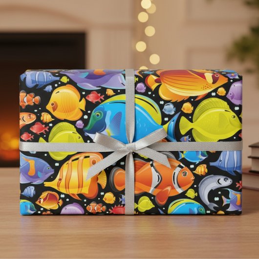 Vibrant Ocean Adventures Wrapping Paper Set