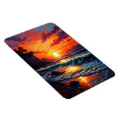 Vibrant Ocean Sunset - Kustkunst Magneet (Rechterzijde)