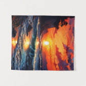 Vibrant Ocean Sunset - Kustkunst Wandkleed (Voorkant (horizontaal))