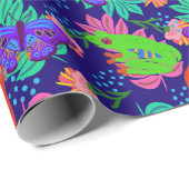 Vibrant oerwoud patroon cadeaupapier (Rol Hoek)
