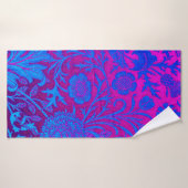 Vibrant, ombre, Art nouveau, William Morris, viole (Serviette de bain)