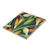 Vibrant Onion Flower Pattern Tegeltje (Zijkant)