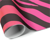 Vibrant Orange and Pink Zebra Stripe Pattern Cadeaupapier (Rol Hoek)