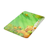 Vibrant Orange Green Still Life Design Badmat (Gekanteld)