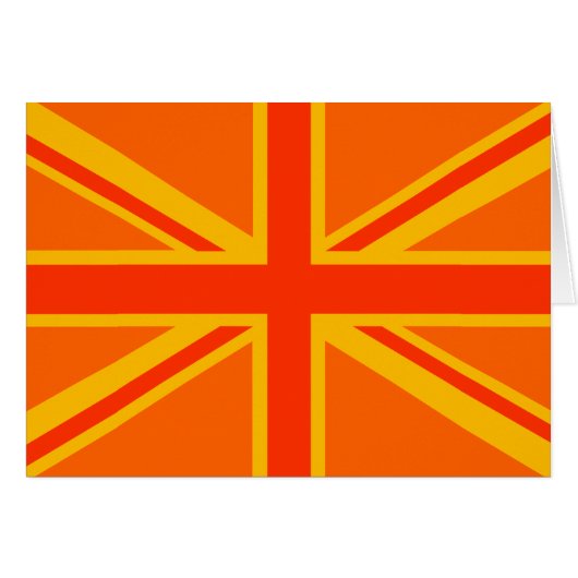 Vibrant Orange Union Jack British Flag Swag (Devant horizontal)