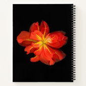 Vibrant Oranje Begonia Macro Notitieboek (Achterkant)