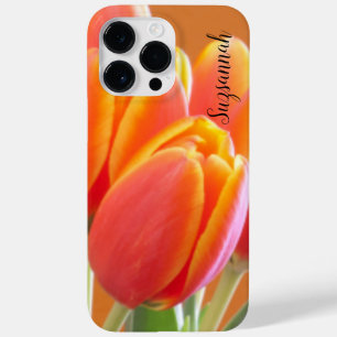 Vibrant Oranje Tulp Flowers Foto aangepast Case-Mate iPhone 14 Pro Max Hoesje