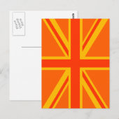 Vibrant Oranje Union Jack British Flag Swag Briefkaart (Voorkant / Achterkant)