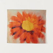 Vibrant Oranje zonnebloem Wandkleed (Voorkant (horizontaal))