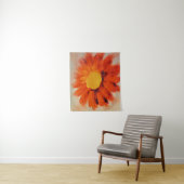 Vibrant Oranje zonnebloem Wandkleed (In situ)