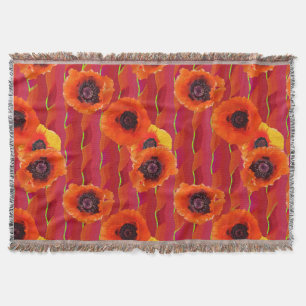 Vibrant Oriental Poppies Deken
