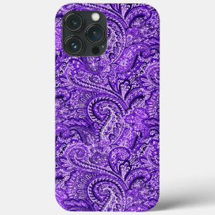 Vibrant Paars Paisley iPhone 13 Pro Max Hoesje