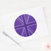 Vibrant Paars Union Jack Ronde Sticker (Envelop)