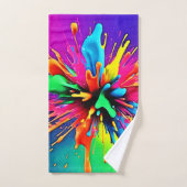 Vibrant Paint Burst Design (Serviette à main)