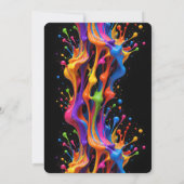 Vibrant Paint Splash Art Party Birthday Invitation (Dos)