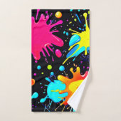 Vibrant Paint Splatter Art Burst (Serviette à main)