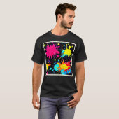 Vibrant Paint Splatter Art Burst T-shirt (Voorkant volledig)