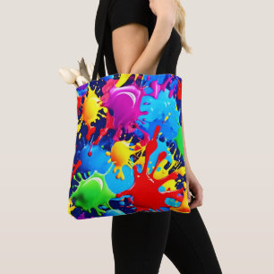Vibrant Paint Spletters: een vet kleuren statement Draagtas