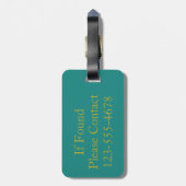 Vibrant Palette Stripe Monogram Bagagelabel (Achterkant verticaal)