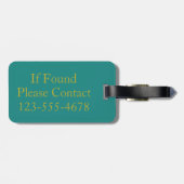 Vibrant Palette Stripe Monogram Bagagelabel (Achterkant horizontaal)