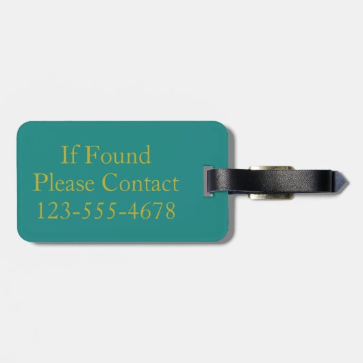 Vibrant Palette Stripe Monogram Bagagelabel (Achterkant horizontaal)