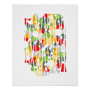 Vibrant Panels: Loop in het Park Geometrie Perfect Poster