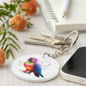 Vibrant Parrot Sleutelhanger (Voorkant Rechts)