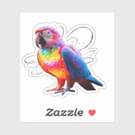 Vibrant Parrot Sticker