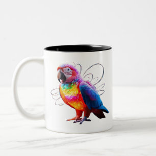 Vibrant Parrot Tweekleurige Koffiemok